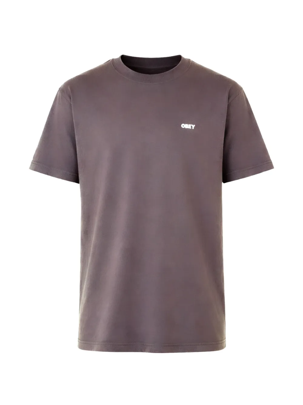 Obey face-graphic round-neck T-shirt - Grigio