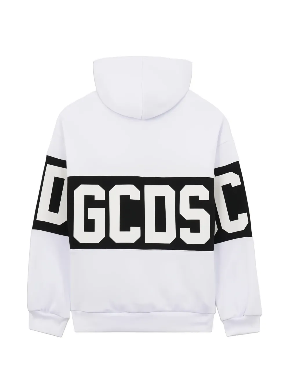 Gcds Kids Sweater met ronde hals en logo Wit
