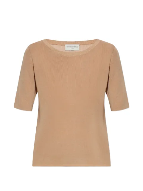 Officine Generale ribbed short-sleeve T-shirt