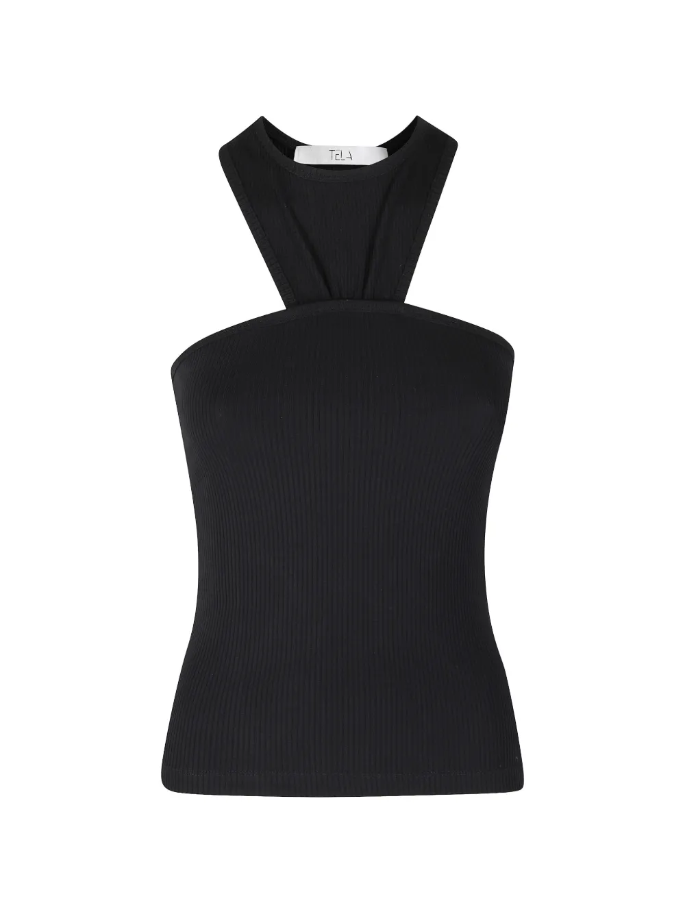 Tela ribbed-knit halterneck top - Nero