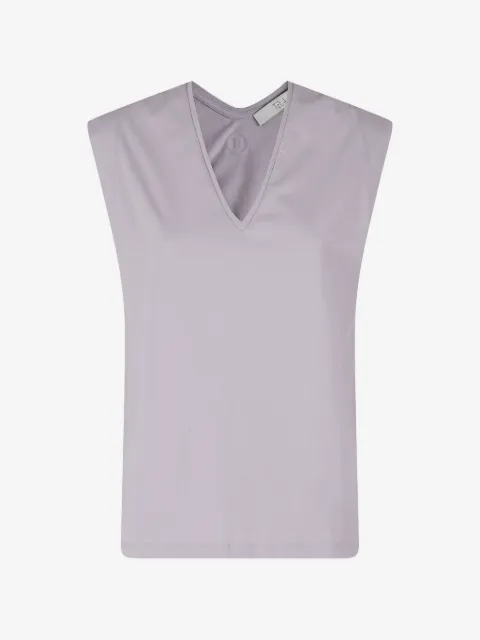 Tela top Sami sin mangas con cuello en V
