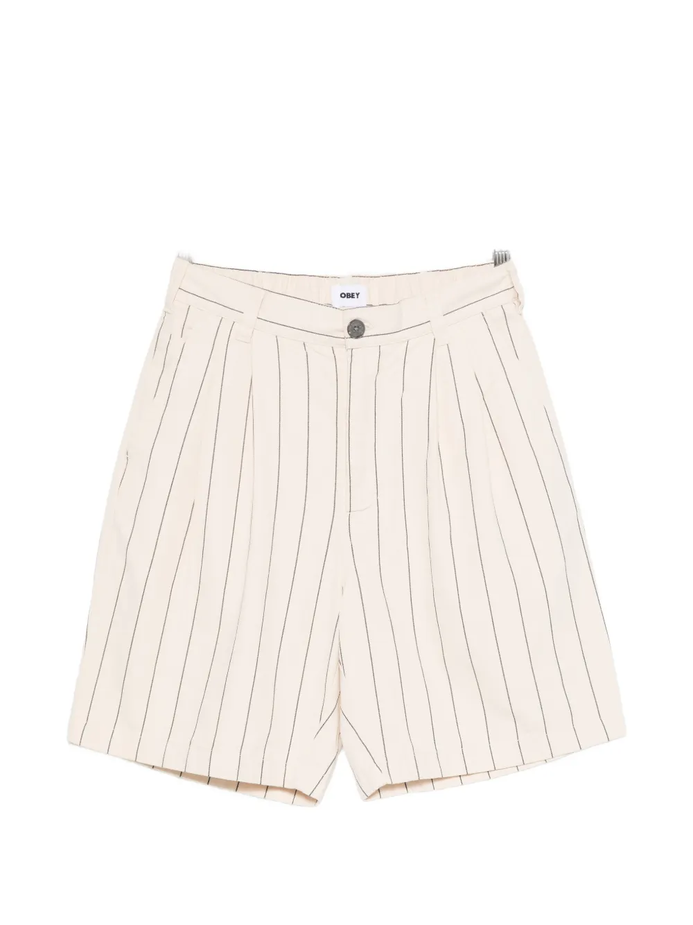 Obey pinstripe-pattern pleated shorts - Toni neutri