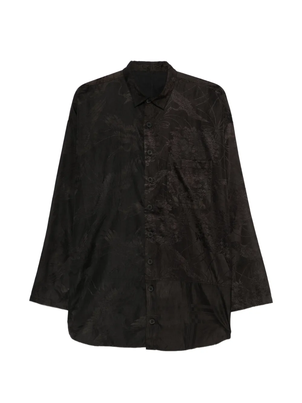Christian Peau floral-patterned pocket shirt - Nero