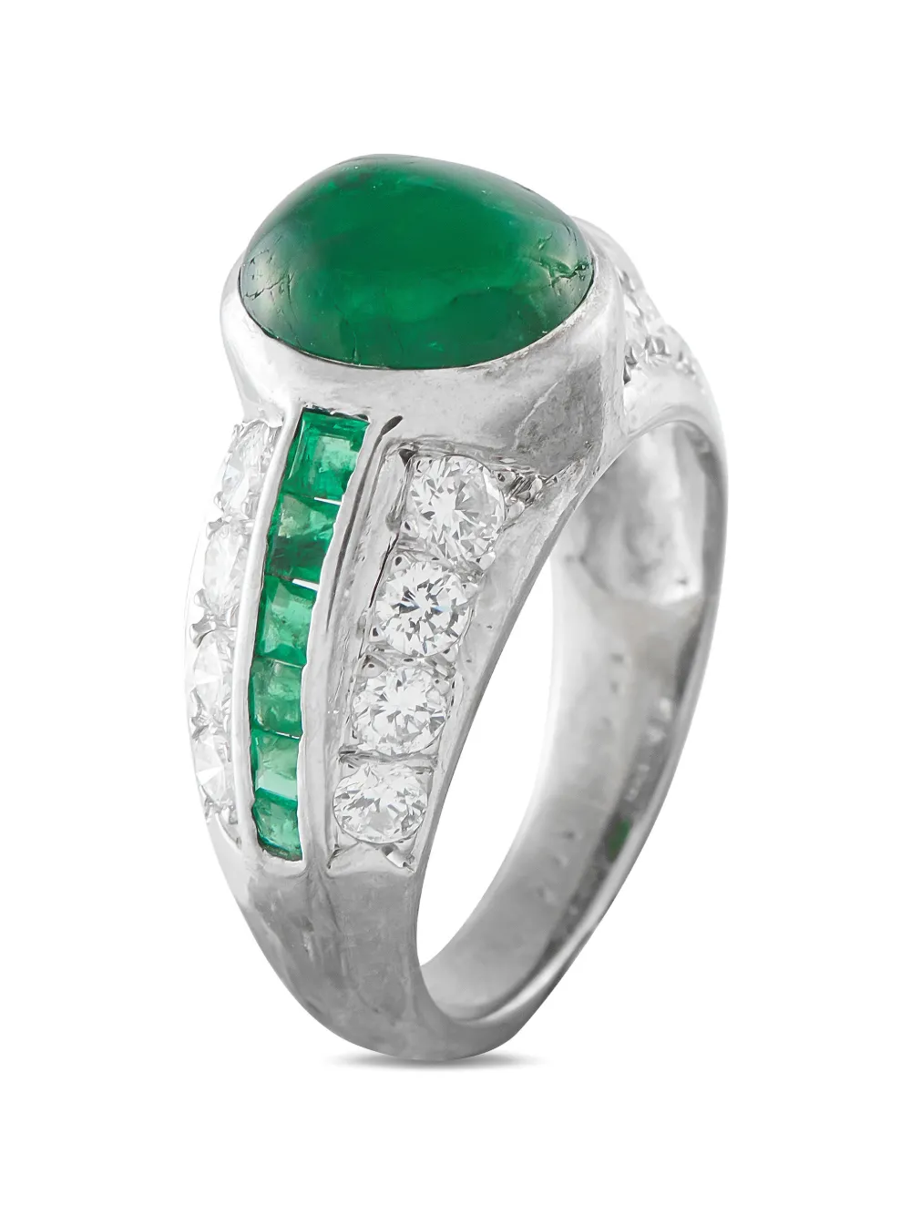 LB Exclusive diamond and emerald ring - Argento