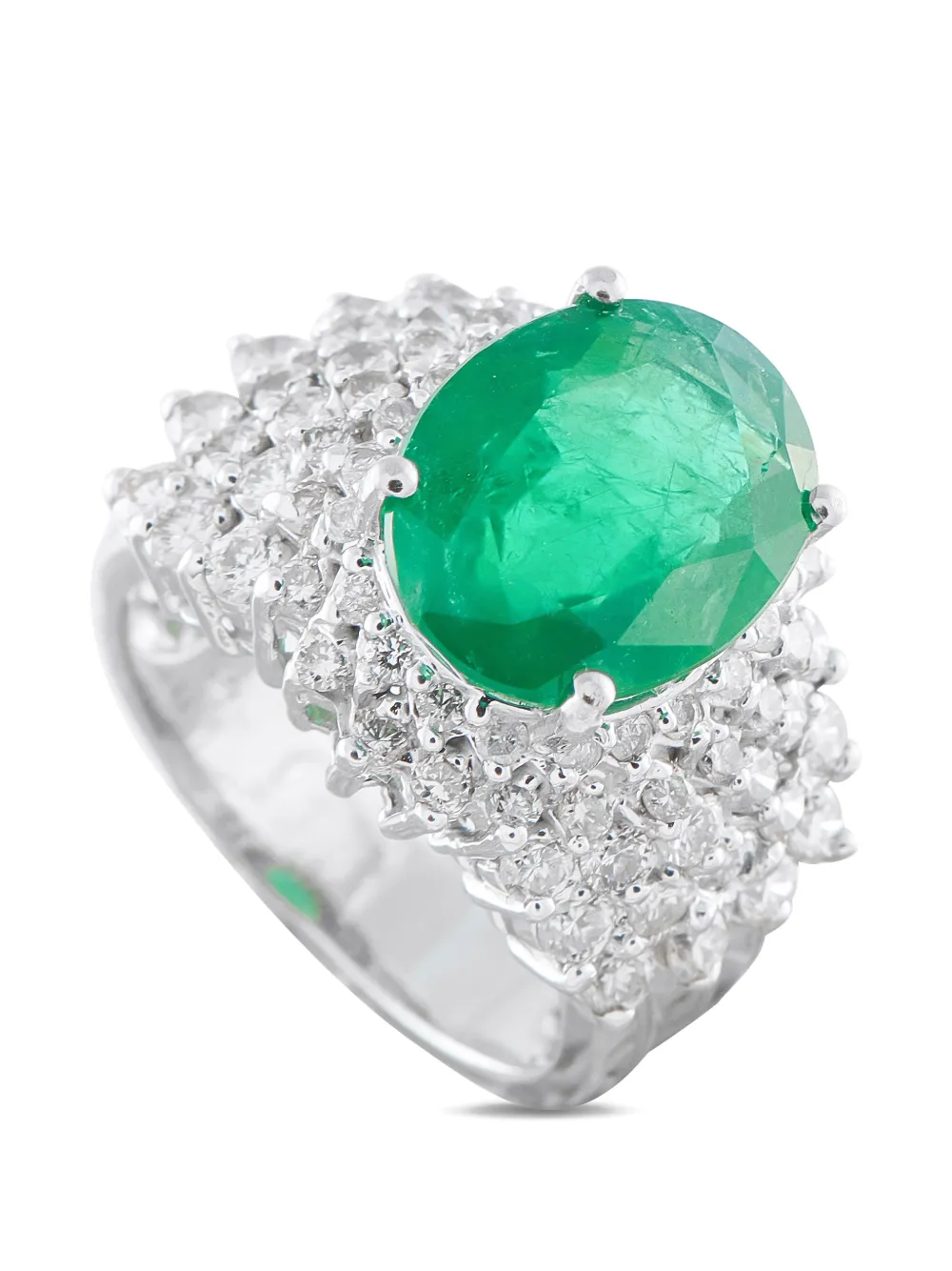 LB Exclusive diamond and emerald ring - Argento