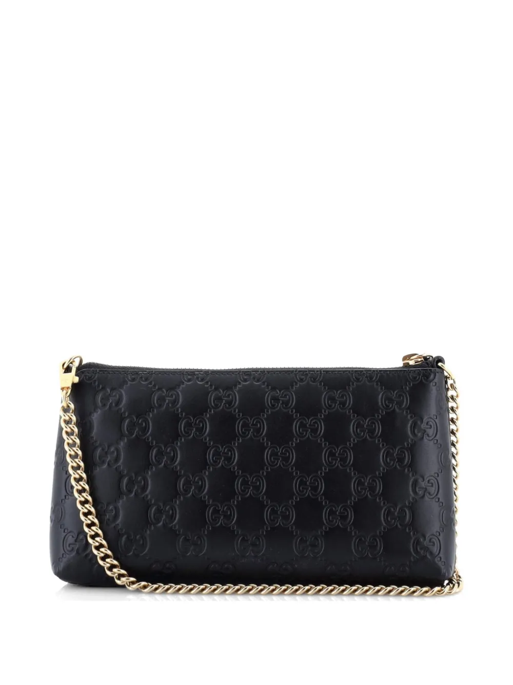 Gucci Pre-Owned Chain Wristlet Wallet Guccissima Leather clutch bag - Nero