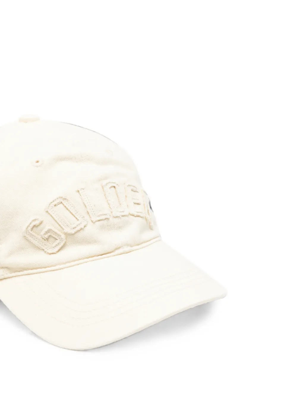 Golden Goose Honkbalpet met tonale "Golden" patch Beige