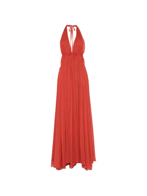 ARCINA ORI vestido largo Florence con cuello halter