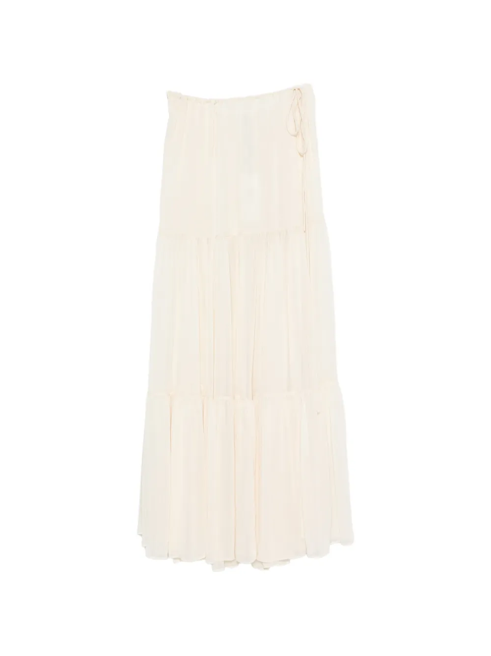 ARCINA ORI Alessandra tiered maxi skirt - Nude