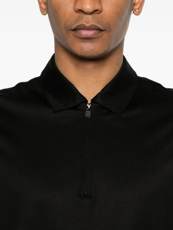 BOSS ジップ ポロシャツ | ブラック | FARFETCH JP