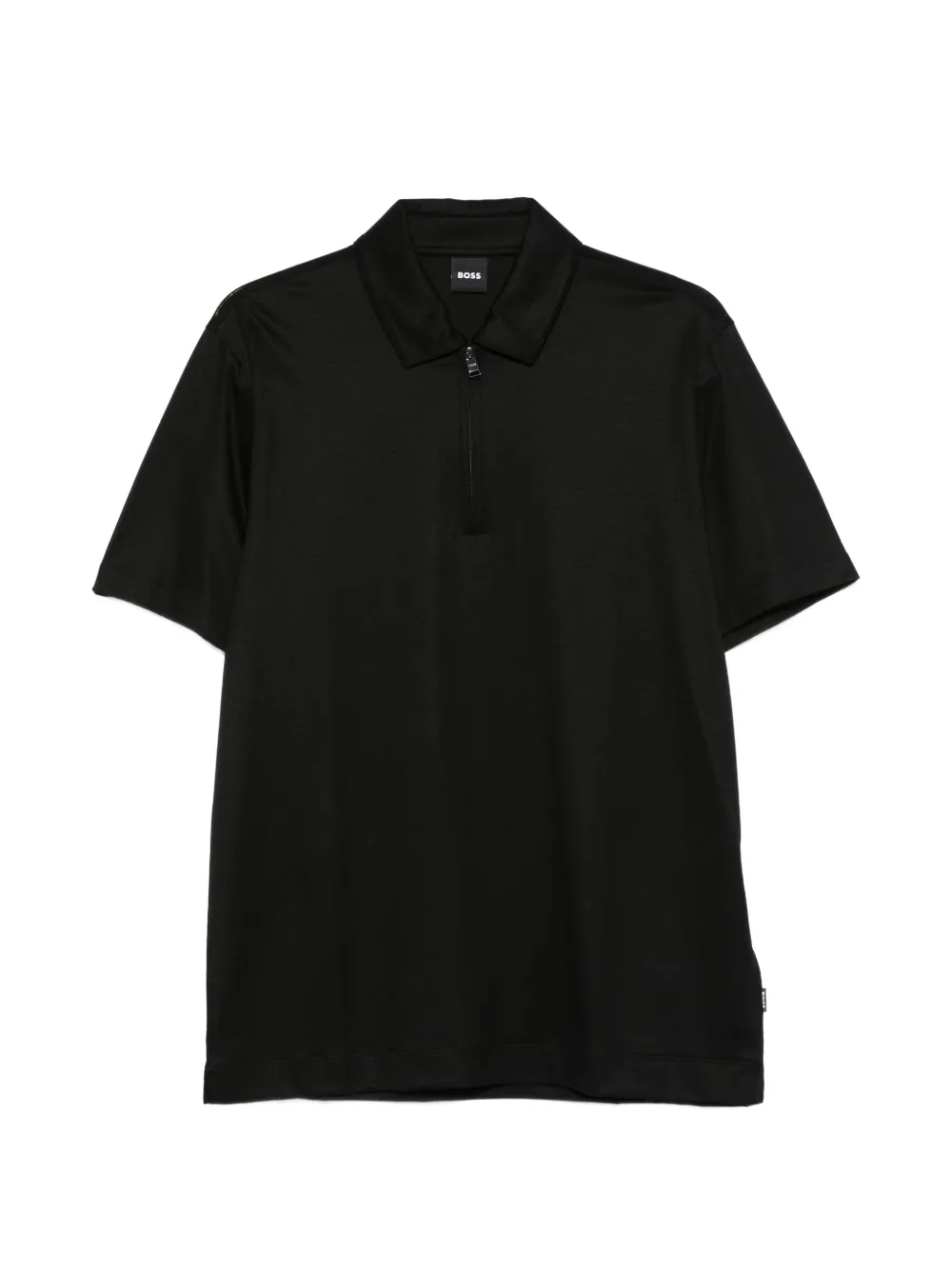BOSS zip polo shirt – Black BOSS zip polo shirt – Black