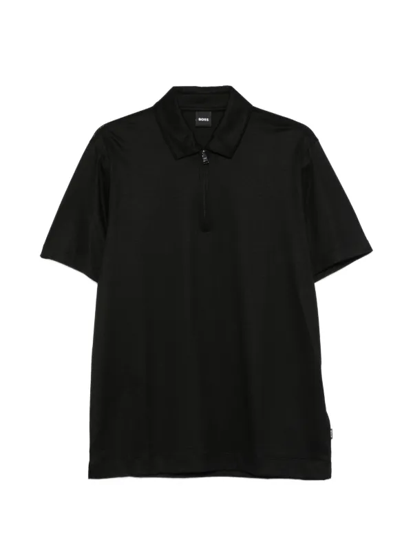 BOSS ブラック ポロシャツ S BOSS ジップ ポロシャツ | ブラック | FARFETCH JP