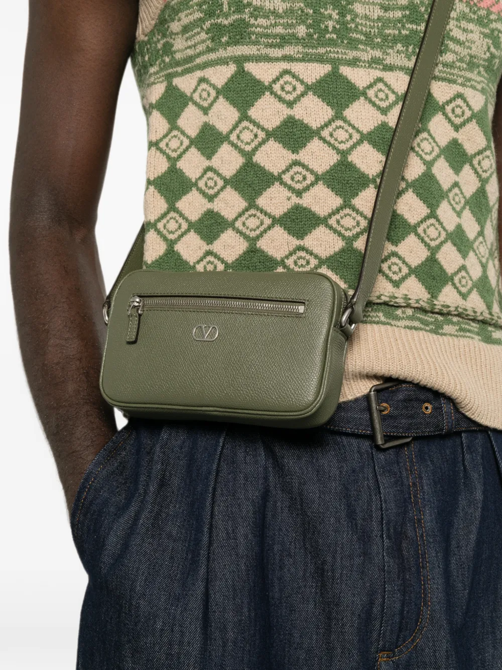 Valentino Garavani VLogo Signature leren schoudertas Groen