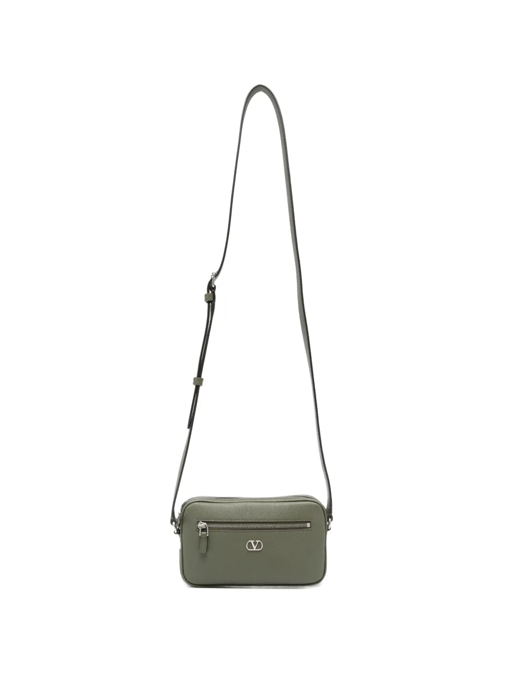 Valentino Garavani VLogo Signature leather shoulder bag - Grün
