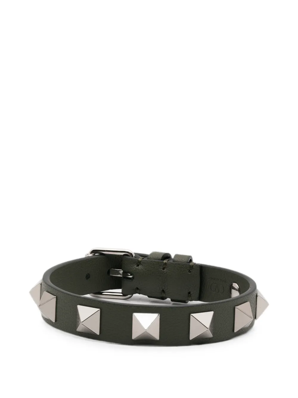 Valentino Garavani Rockstud leather bracelet - Grün