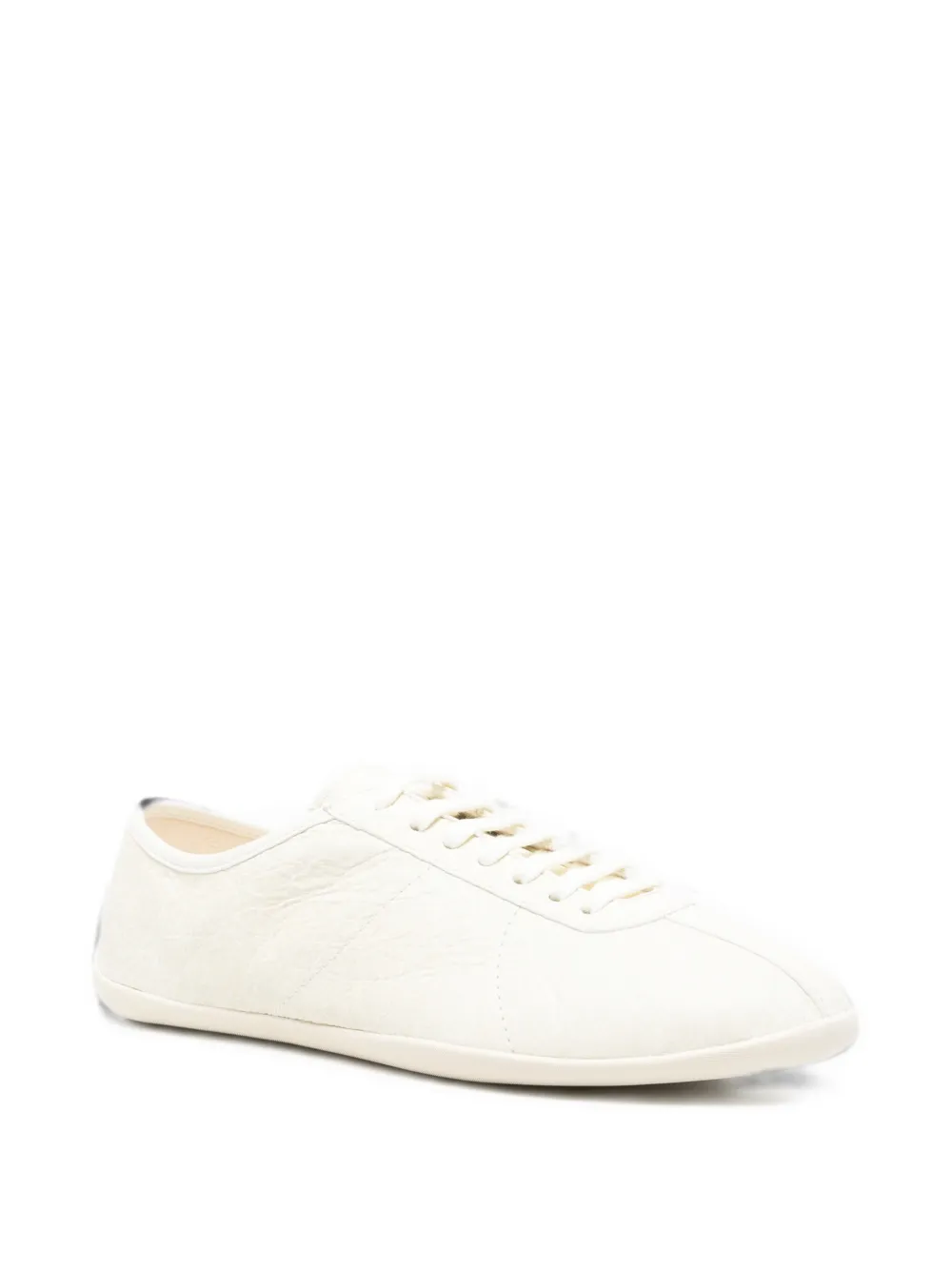 The Row Clement leather sneakers Beige