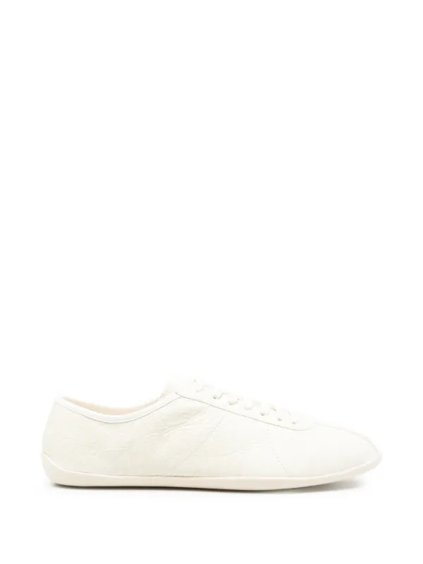 The Row Clement Leather Sneakers in Neutrals