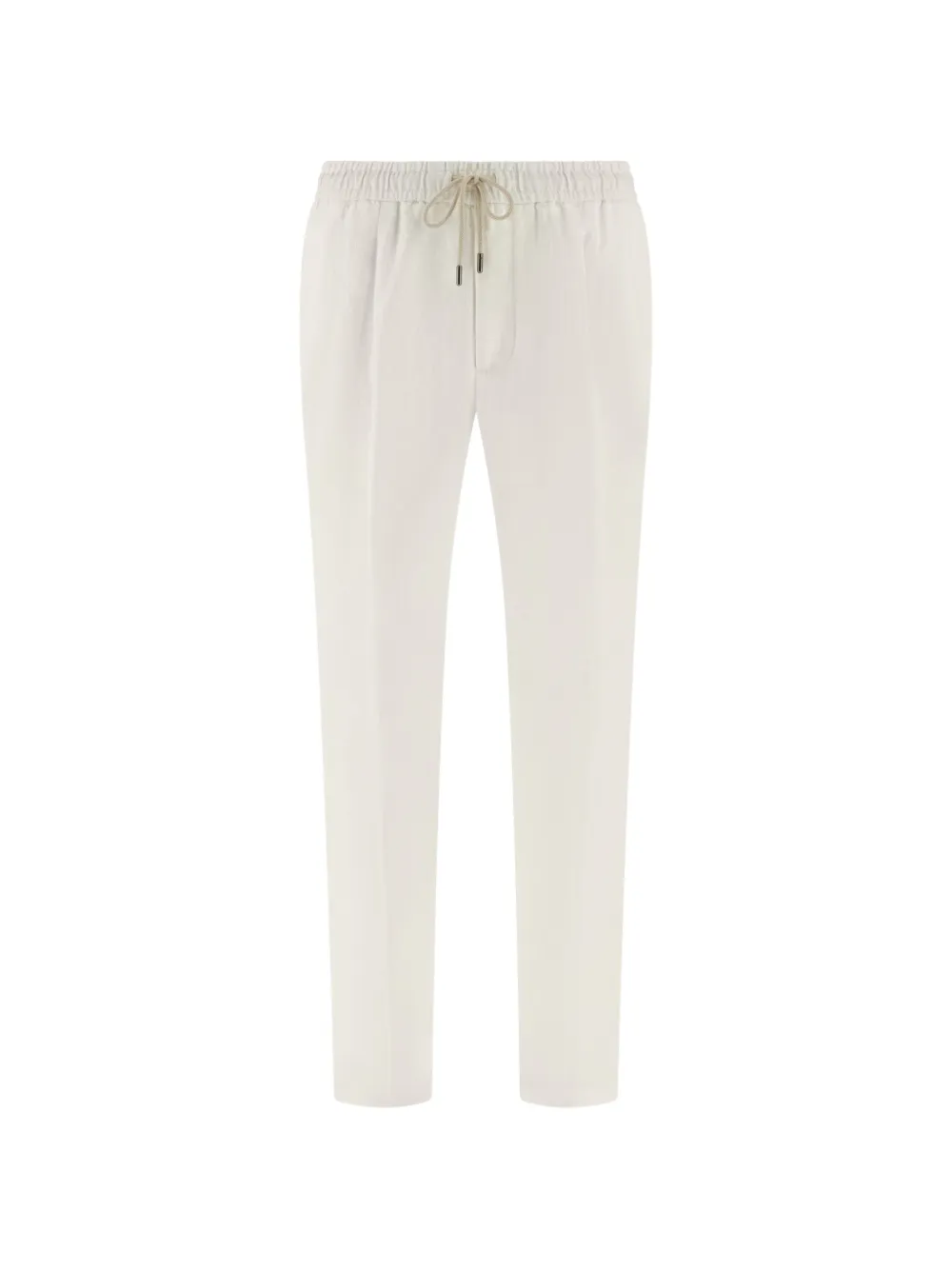 Boggi Milano City drawstring linen trousers - Bianco