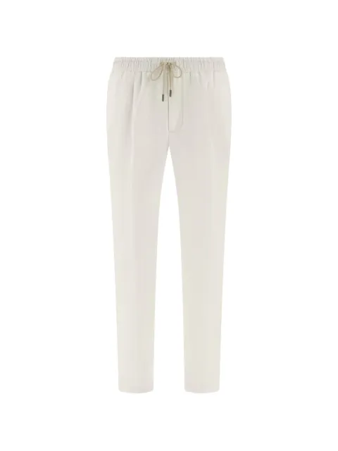 Boggi Milano City drawstring linen trousers