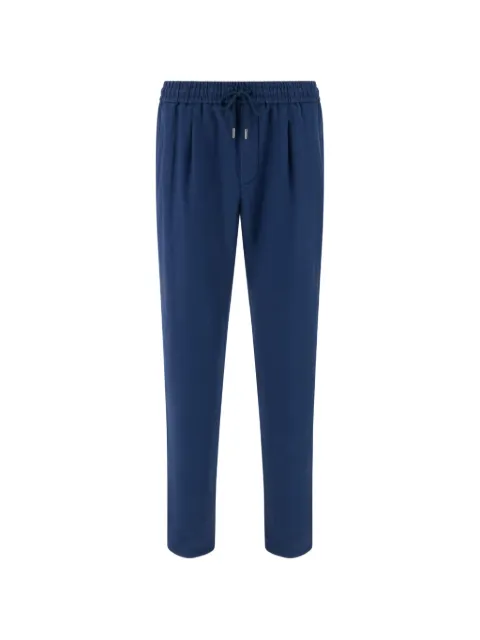 Boggi Milano City drawstring linen trousers