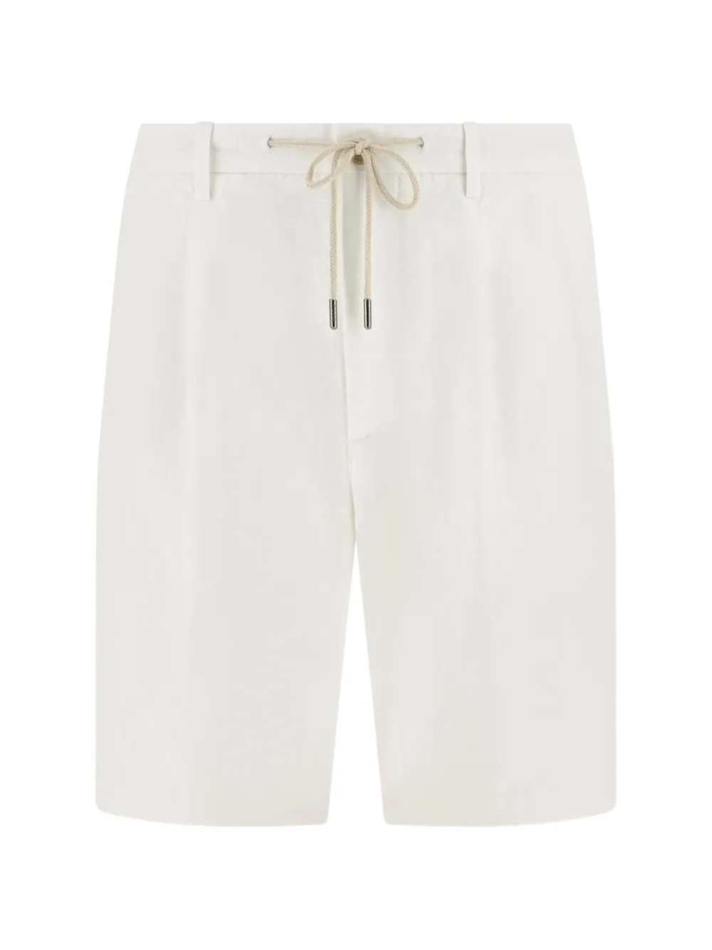 Boggi Milano drawcord plain linen shorts - Toni neutri