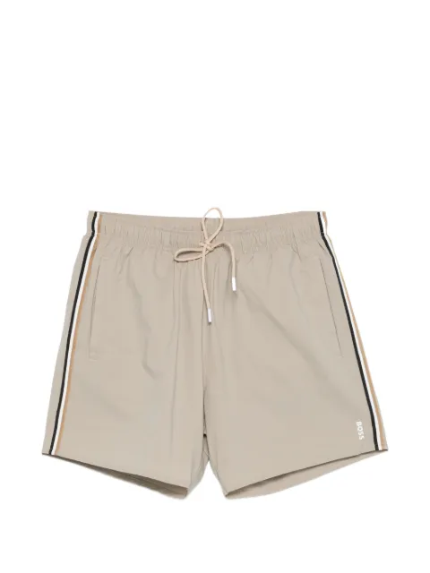 BOSS striped swim shorts