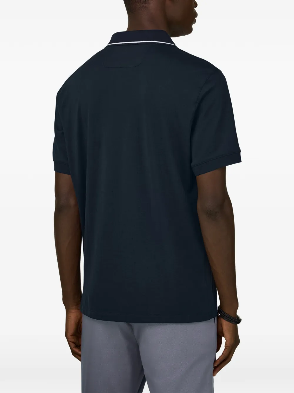 Boggi Milano T-shirt met open kraag Blauw