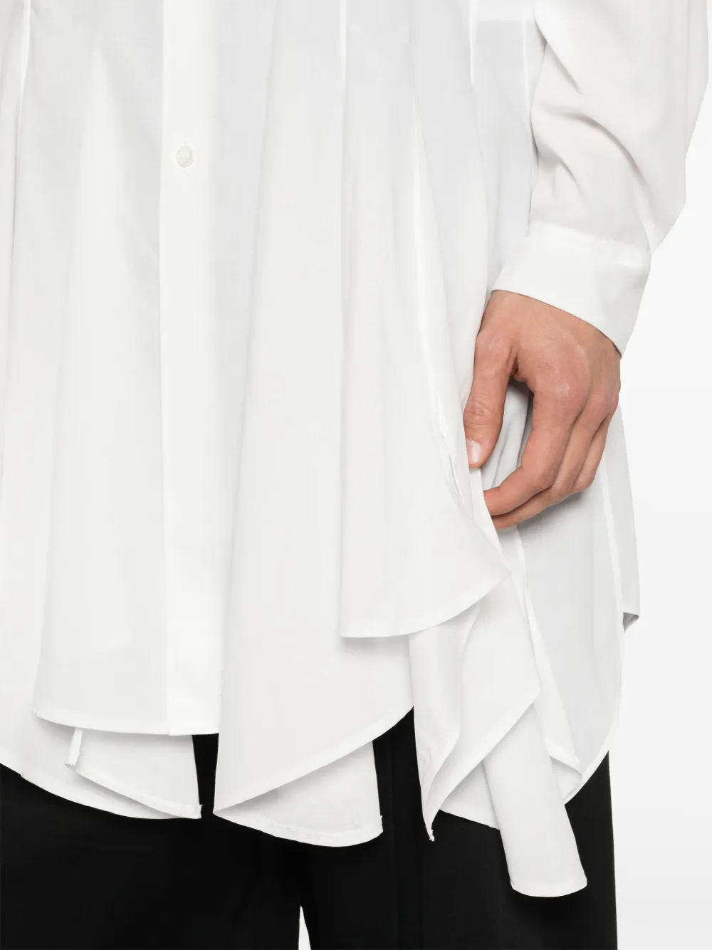 Comme des Garçons Homme Plus Overhemd met vlakken Wit