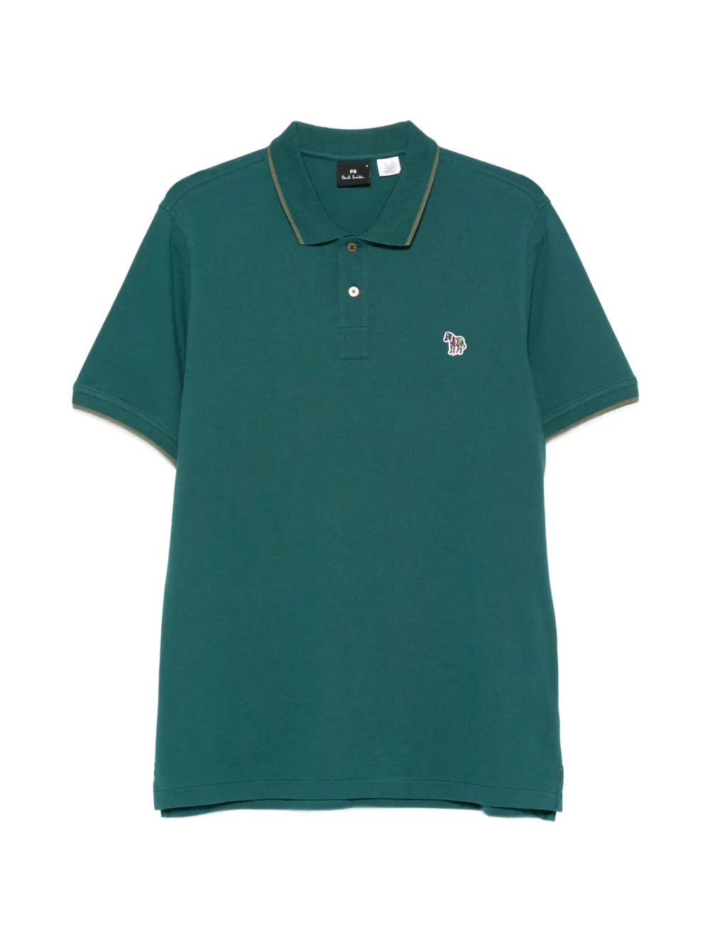 Paul Smith zebra-patch polo shirt - Verde
