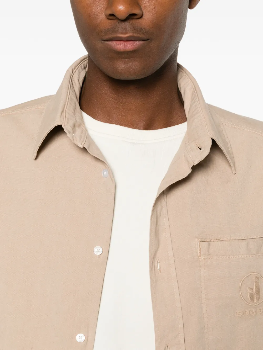 Iceberg T-shirt met geborduurd logo Beige