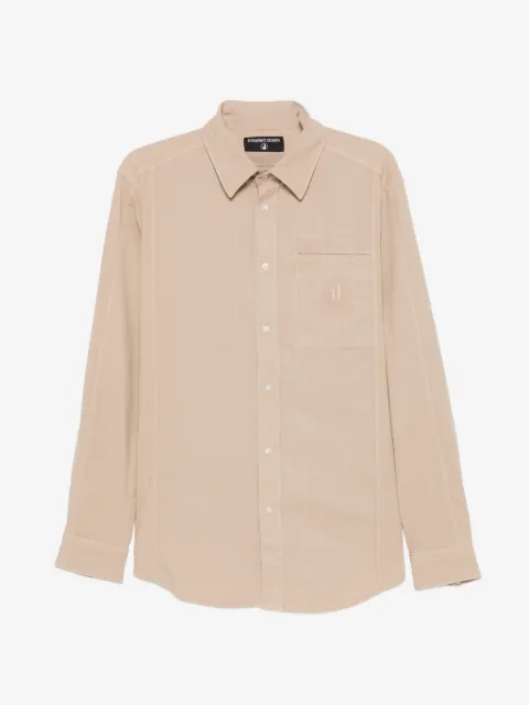 Iceberg logo-embroidered patch-pocket shirt