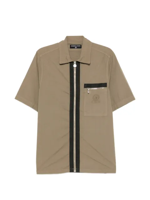 Iceberg zip-up contrast-trim shirt