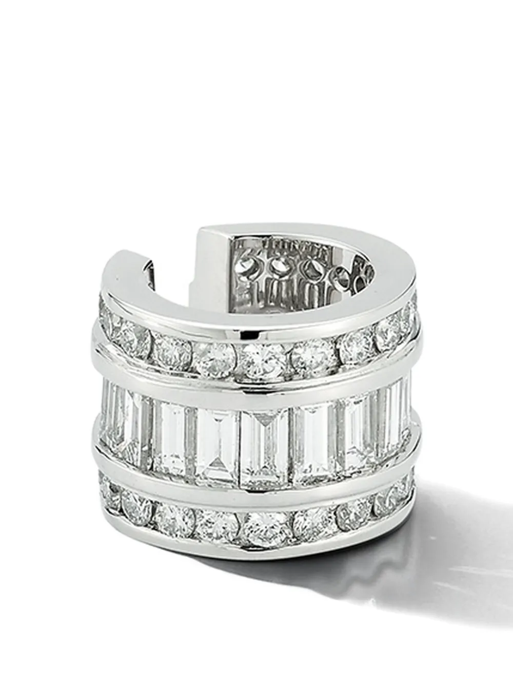 Mateo diamond baguette ear cuff - Argento