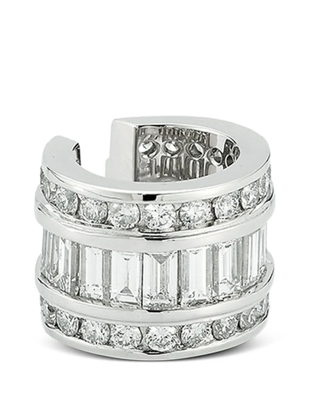 Mateo diamond baguette ear cuff - Argento