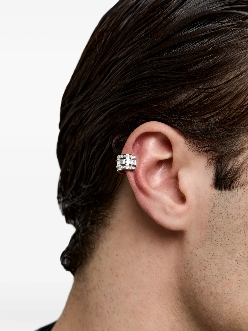 Mateo Diamond Ear Cuff in Silver, view 4
