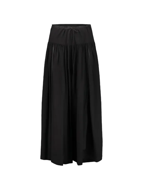 The Row Drawstring Wide-leg Trousers in Black