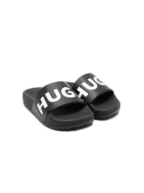 HUGO KIDS logo印花拖鞋