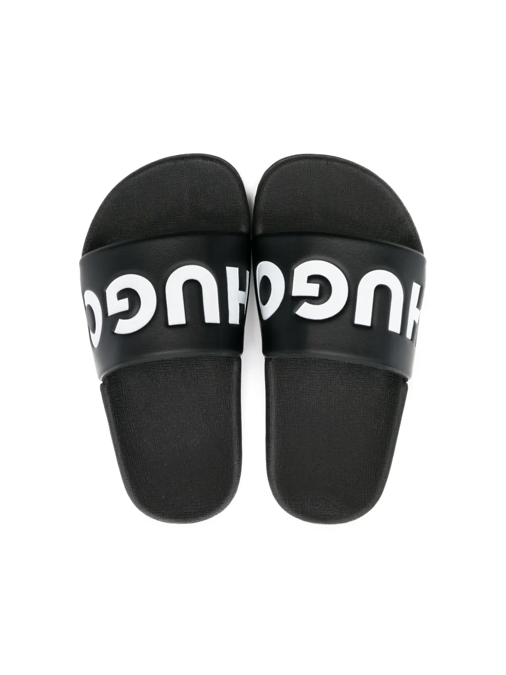 HUGO KIDS Slippers met logoprint Zwart