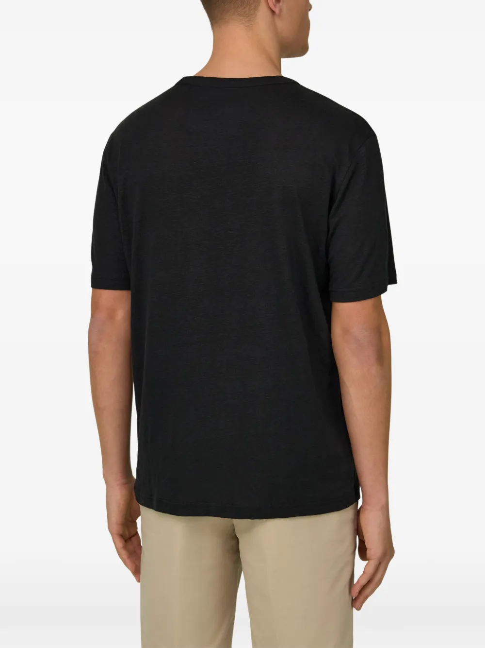 Boggi Milano T-shirt met ronde hals Zwart