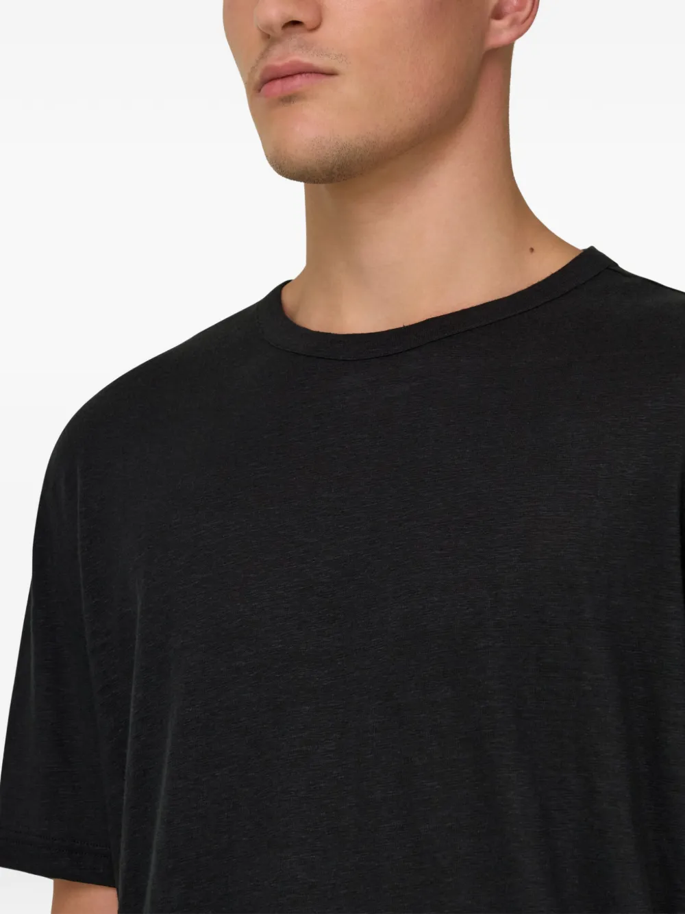 Boggi Milano T-shirt met ronde hals Zwart