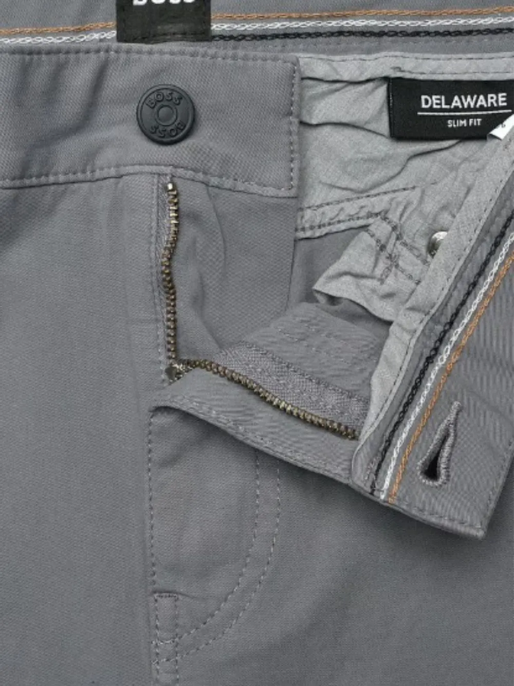 BOSS Delaware slim-fit broek Grijs