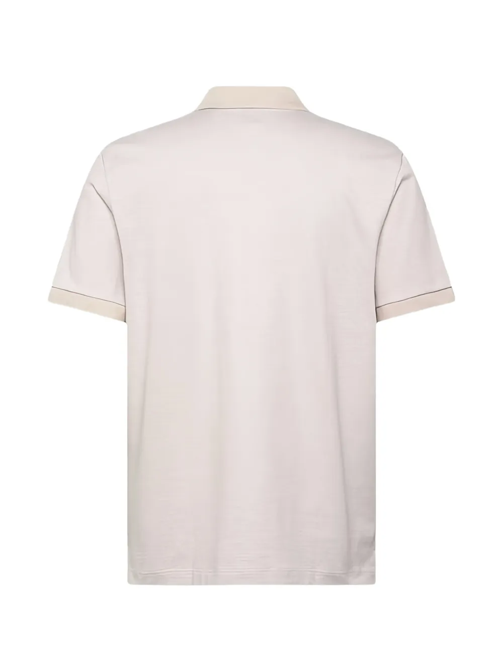 BOSS short-sleeve cotton polo shirt Beige