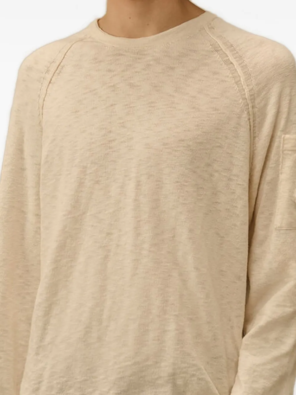  C.p. Company Crew-neck Lens Raglan Sweater - Neutrals 