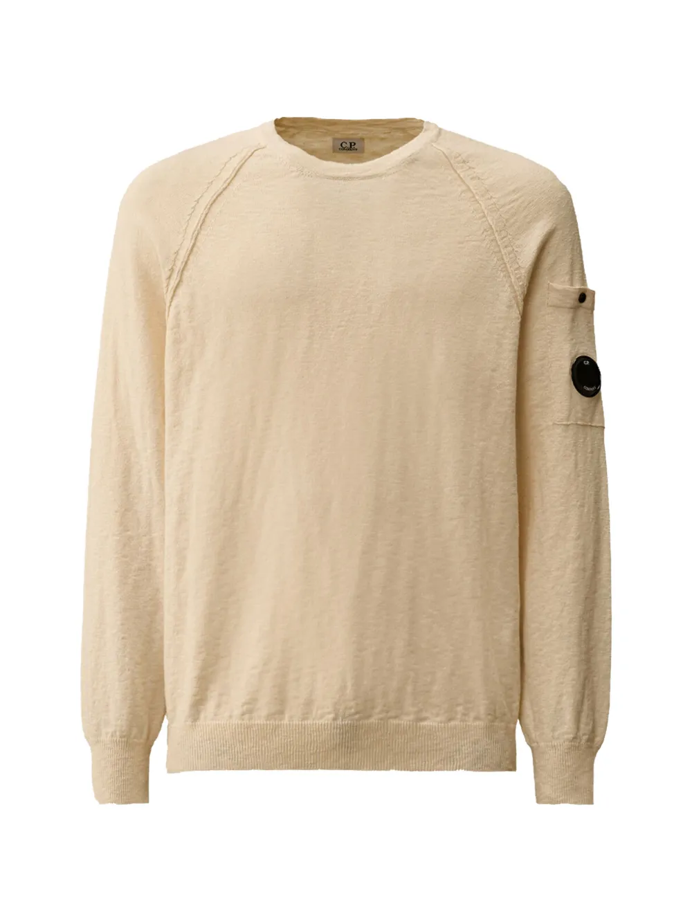 C.P. Company crew-neck lens raglan sweater - Toni neutri