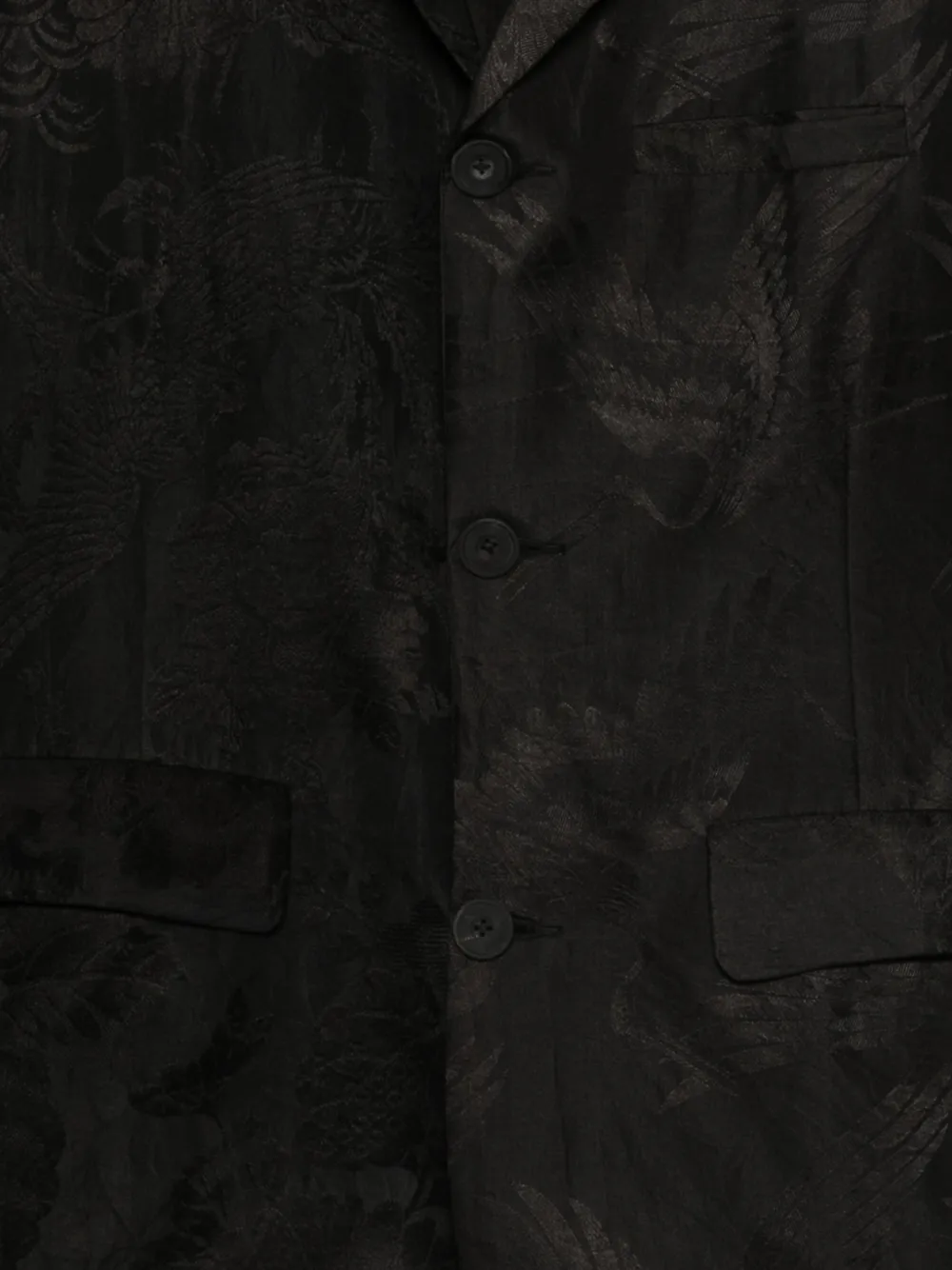  Christian Peau Floral Patterned Blazer - Black 