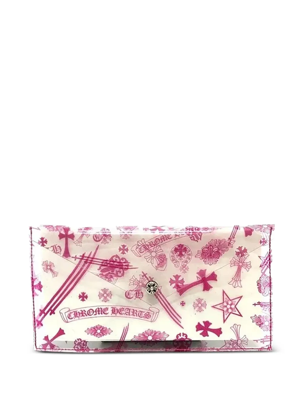 Chrome Hearts mini graphic-print clutch bag - Bianco