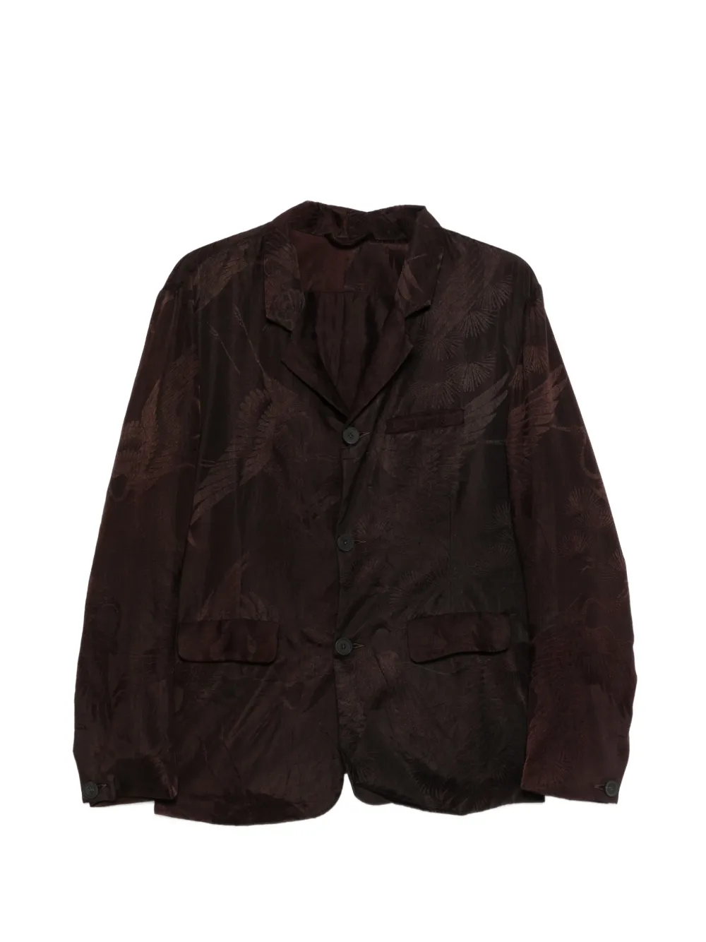 Christian Peau floral buttoned blazer - Braun