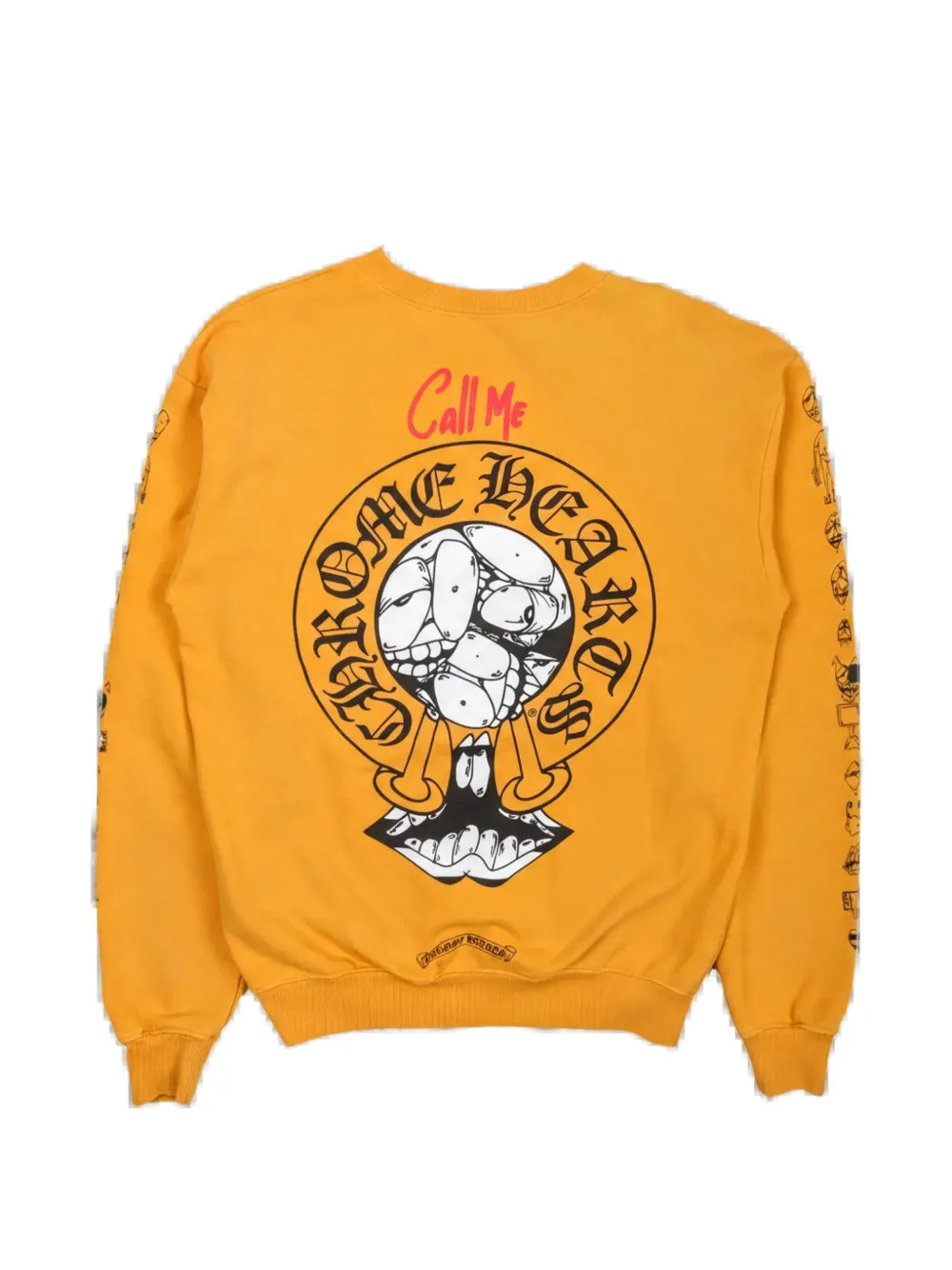 Chrome Hearts Matty Boy Call Me crew-neck sweatshirt Geel