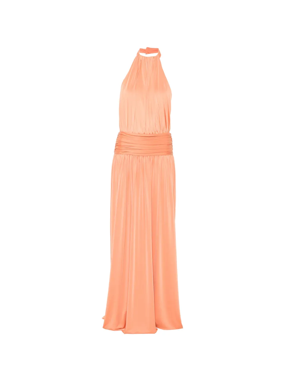 ARCINA ORI Santina halterneck maxi dress - Arancione