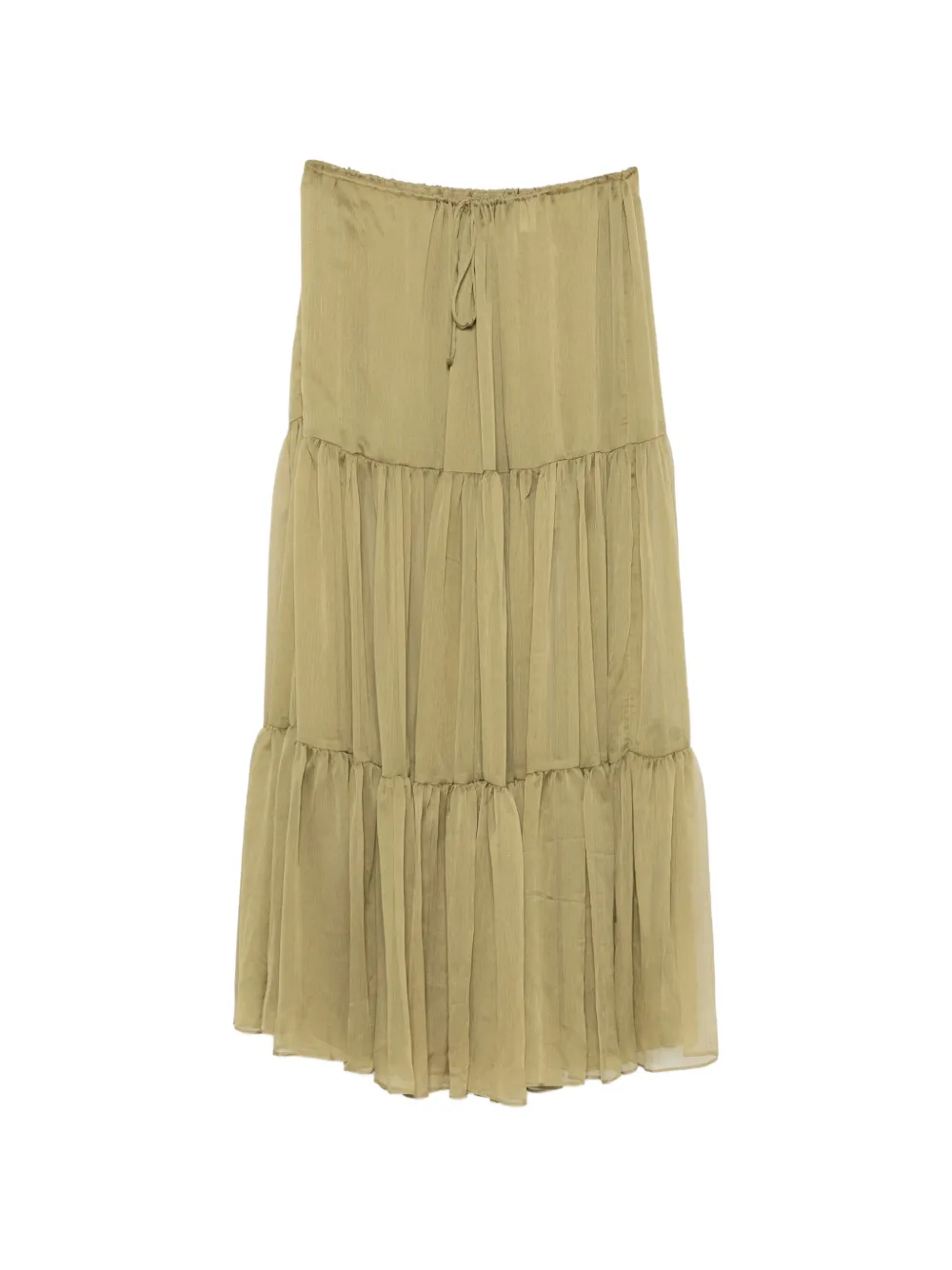 ARCINA ORI Sabrina tiered maxi skirt - Verde